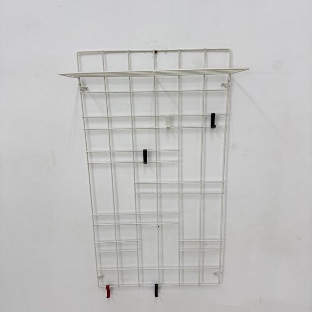 Vintage Wire Metal Wall Coat Rack, 1960s For Sale - Image 4 of 18