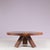 Brutalist Round Oak Wood Coffee Table, Netherlands, 1970s, in Very Good conditions. Designed 1970 to 1979