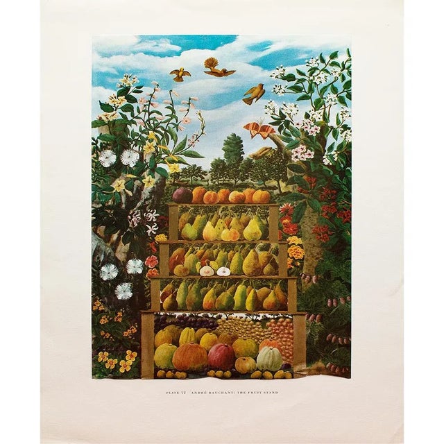 Paper 1950s After Andre Bauchant "The Fruit Stand", First Edition Swiss Full-Color Print For Sale - Image 7 of 9