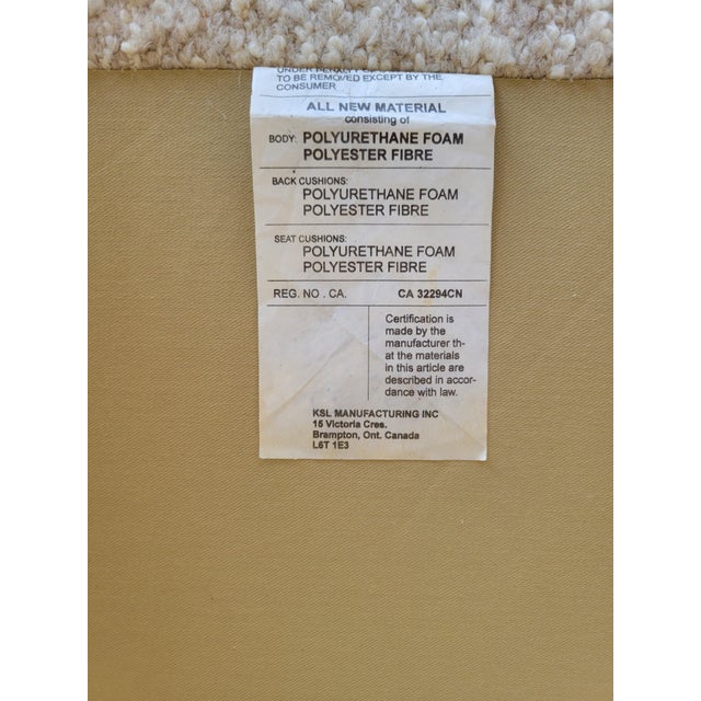 1990s Danish Modern Teak Sofa by KSL in New Bouclé For Sale - Image 14 of 15