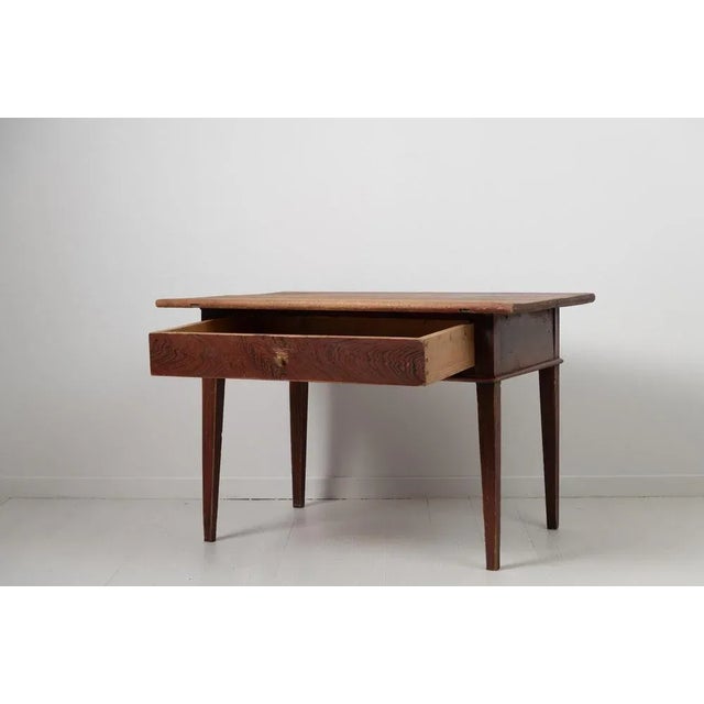 19th Century Northern Swedish Gustavian Country Pine Side Table For Sale - Image 4 of 10