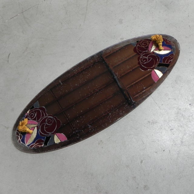 Art Deco Oval Mirror, 1920s For Sale - Image 6 of 11