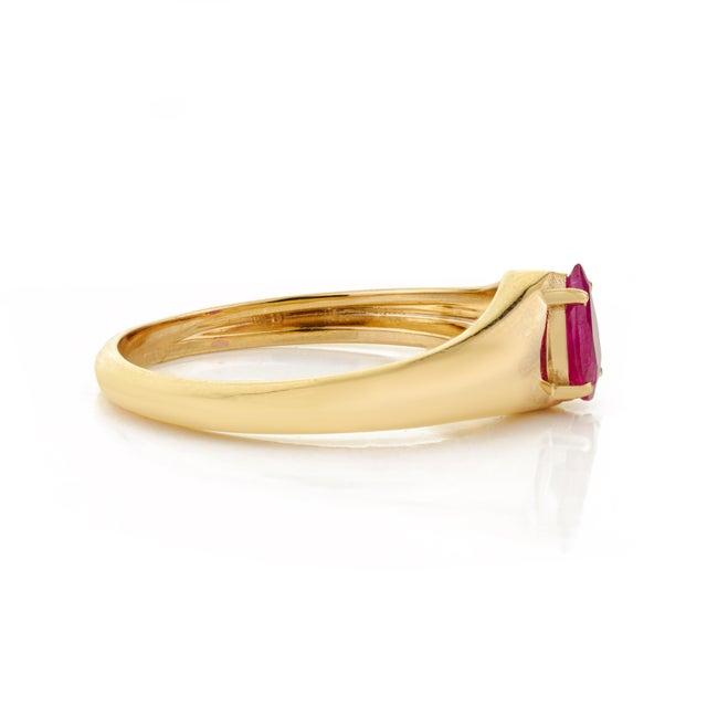 Metal 14k Yellow Gold Prong Set Natural Ruby Ring Size 4 by VRJewels For Sale - Image 7 of 15