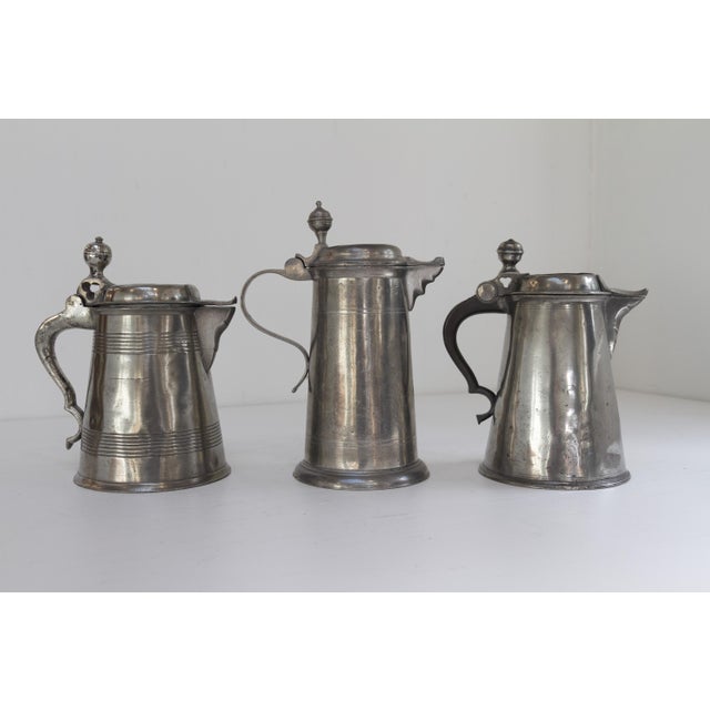 Antique Swedish Pewter Tankards, 1900s, Set of 3 For Sale - Image 10 of 18