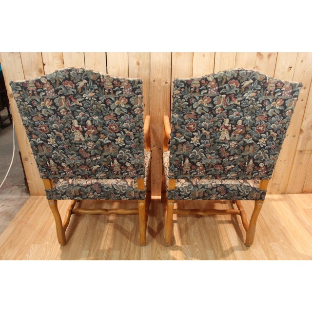 Louis XIII Style Sheep Bone Armchairs, 1890s, Set of 2 For Sale - Image 6 of 10