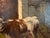 Antique Oil Painting on Canvas Cows Farm Landscape Pastoral Scene Signed Framed For Sale - Image 4 of 15
