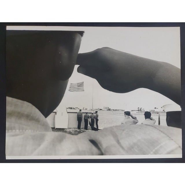 Nautical 1970 Navy Sea Cadet Sailors Black and White Photograph For Sale - Image 3 of 3