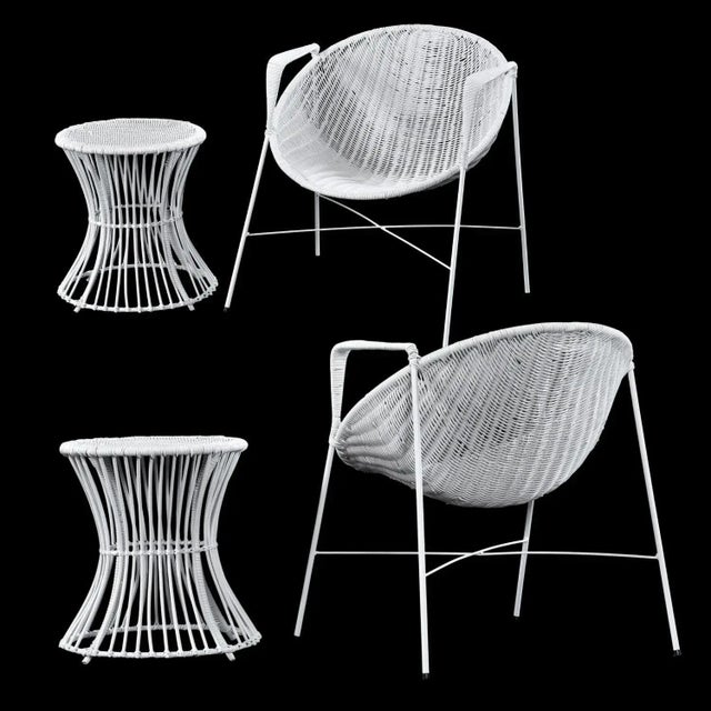 This is a four piece set. The large coffee table pictured is not included but may be purchased separately. We procured all...