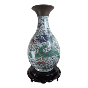 Large Chinese Porcelain Dragon Fenghuang Yuhuchunping