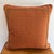 Late 20th Century Feather Down Rust Orange Pillow With Trim Detail For Sale - Image 5 of 7