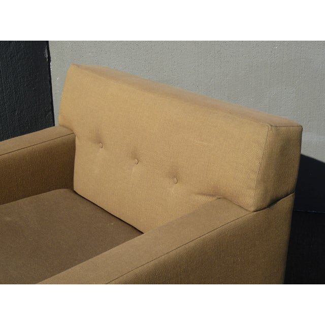 Brown Vintage Reproduction Dunbar Brown Accent Chair W Down Feather Cushion For Sale - Image 8 of 13