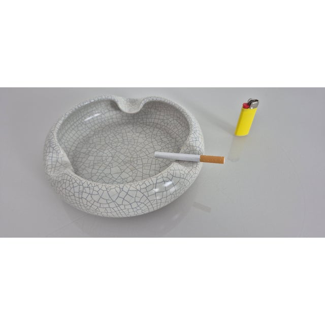 1970s Large Craquele Ceramic Ashtray from Silberdistel, Germany, 1970s For Sale - Image 5 of 11
