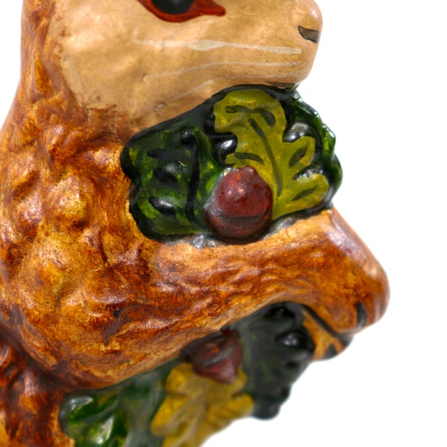 Vintage Vaillancourt Sculptural Folk Art Chalkware Hand Painted Standing Rabbit Figurine For Sale - Image 9 of 9