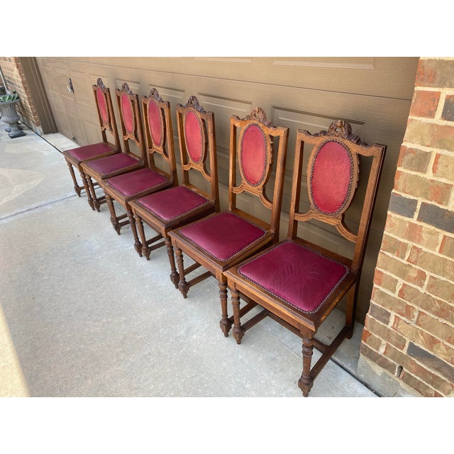 Early 20th Century Louis XVI French Carved Bow-Top Dining Chairs - Set of 6 For Sale - Image 9 of 11