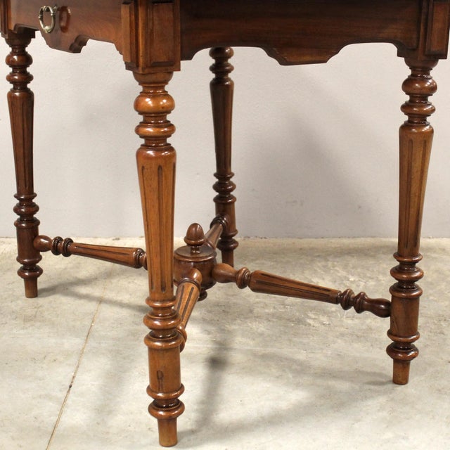 19th Century Walnut Writing Table For Sale - Image 10 of 13