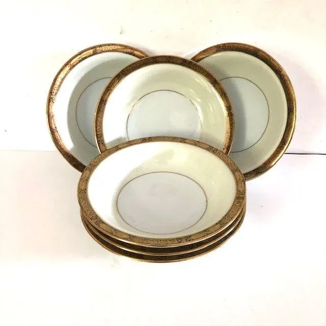食器 Noritake vintage 1950 Vintage Noritake Set 66 Pieces Green & Gold Trim Floral
