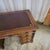 Brown Antique English Oak Leather Top Pedestal Desk With Acanthus Leaf Carvings For Sale - Image 8 of 11