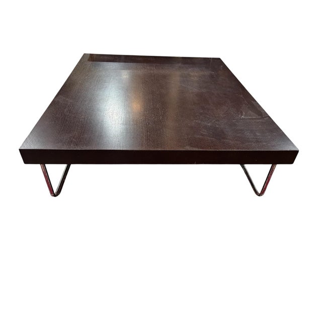 Antonio Citterio Style Coffee Table With Marble Side For Sale In Washington DC - Image 6 of 7