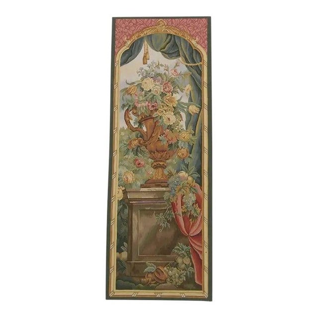 Textile Vintage Tapestry Depicting a Royal Vase For Sale - Image 7 of 9