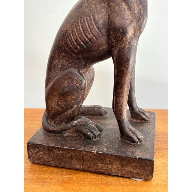 English Late 20th Century Whippet Greyhound Statue For Sale - Image 3 of 10