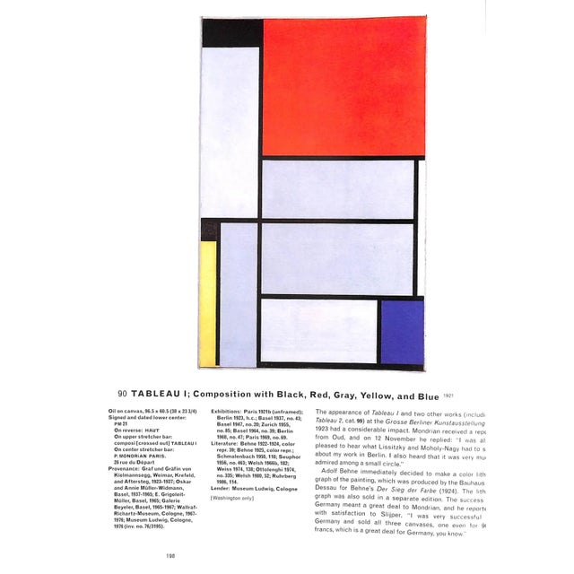 "Piet Mondrian 1872-1944" 1994 Bois, Yve- Alain; Joosten, Joop; Rudenstein, Angelica For Sale - Image 4 of 10