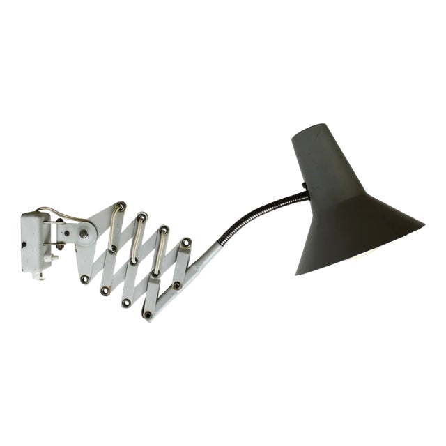 Industrial Scissor Wall Lamp, 1950s For Sale