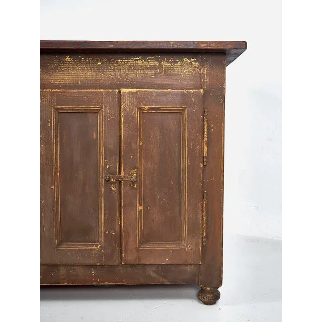 Antique Kitchen Island with Doors on Both Sides, 1850 For Sale - Image 4 of 10