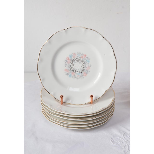 Limoges Dessert Set by Solange Patry Bié for Théodore Haviland, 1960s, Set of 8 For Sale - Image 3 of 8