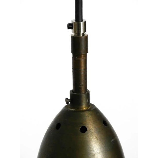 Gold Mid-Century Brass Church Pendant Lamp For Sale - Image 8 of 15