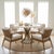 Contemporary Organic Modern Kreiss Travertine & Gilt Iron Dunbar Inspired Wheat Sheaf Center Table For Sale - Image 3 of 11