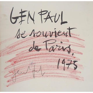Gen Paul, Remembers Paris, 1975, Print For Sale