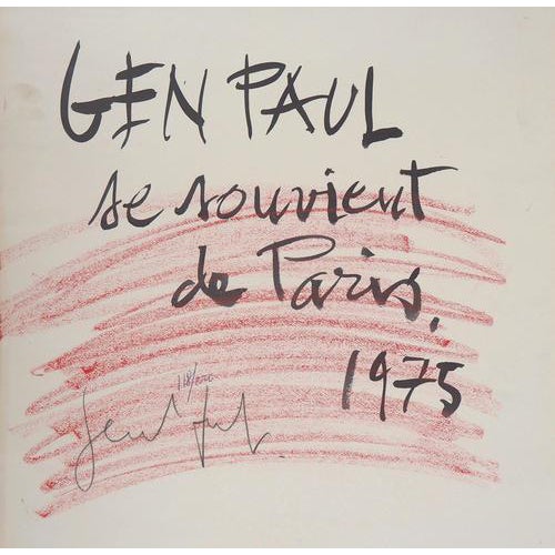 Gen Paul, Remembers Paris, 1975, Print For Sale