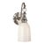 Chapman & Myers for Visual Comfort Signature Boston Loop Arm Sconce in Polished Nickel with White Glass For Sale