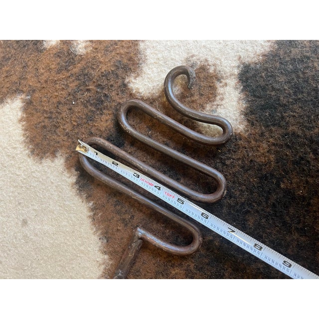 Metal Vintage Cast Iron Wall Hanging Coat/Hat Rack With Fun Design For Sale - Image 7 of 12