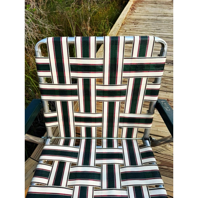 Vintage Rio Backyard Collection Aluminum Webbed Patio Chairs, Pair For Sale - Image 10 of 14