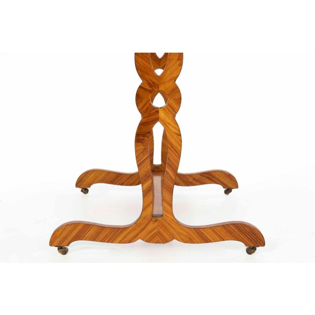 French Marquetry Inlaid 19th Century Writing Table Desk For Sale - Image 12 of 18