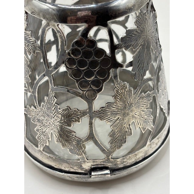 Vintage RRT Sterling Silver Decanter Set With 4 Cordial Glasses For Sale - Image 4 of 8