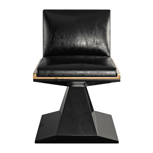 Metal "Amendola" Chair With Stainless Steel and Bronze Details For Sale - Image 7 of 8