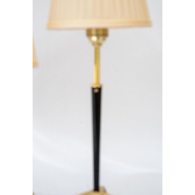 1950s Adjustable Table Lamps with Fabric Shades by J. T. Kalmar, Vienna, 1950s For Sale - Image 5 of 15