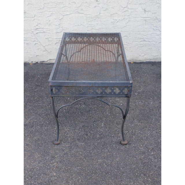 Vintage Wrought Iron Outdoor Coffee Table For Sale - Image 12 of 18
