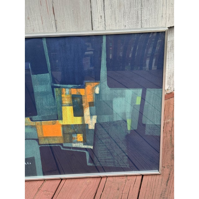 Printmaking Materials 1970s Sacha Chimkevitch (1920-2006 French) Abstract Cubism Signed Lithograph #39/260 LTD Ed For Sale - Image 7 of 9