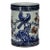 1990s Blue & White Porcelain Brush Pot With Bird & Flower Motif, 4.7" For Sale