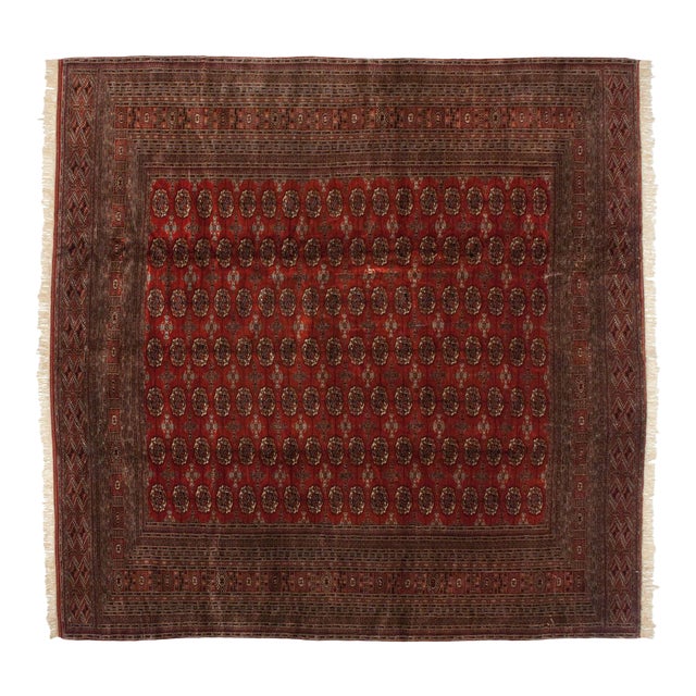 Vintage Fine Bokhara Square Rug - 12' X 12'6" For Sale