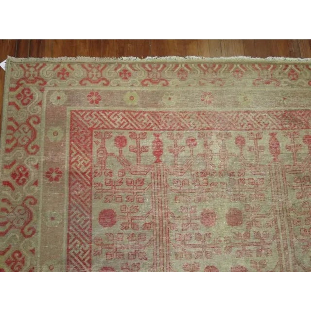 Antique Zabihi Collection Pomegranate Khotan Gallery Rug - 6'3" x 13' For Sale In New York - Image 6 of 6
