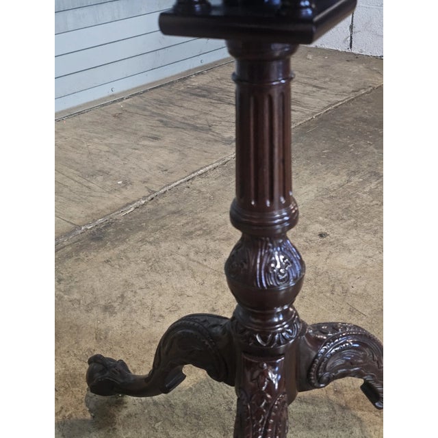 Baker Stately Home Chippendale Mahogany Pie Crust Table Claw and Ball Feet For Sale In Cleveland - Image 6 of 11