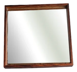 Vintage Wall Mirror with Teak Frame, 1970s