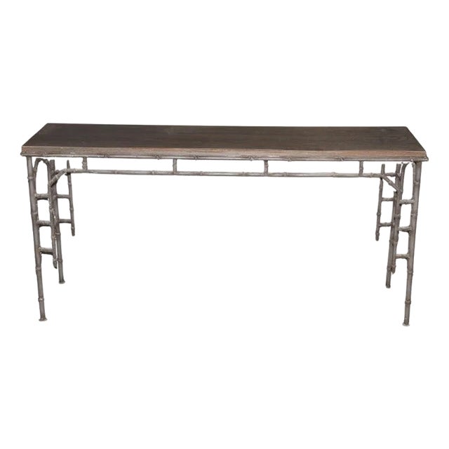 Bagues Style Metal & Laminate or Formica Top Console Table For Sale
