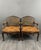 Brown Late 19th Century Louis XV Style Fluted Carved Wooden Armchairs, Set of 2 For Sale - Image 8 of 8