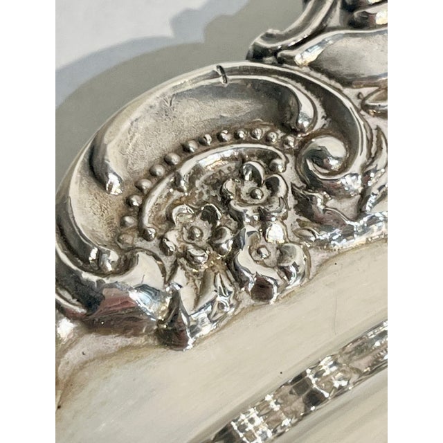 Vintage Wallace Baroque Silver Plate Mirrored Plateau Tray For Sale - Image 16 of 16