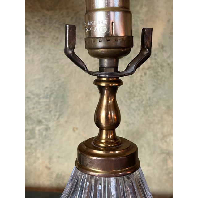 1980s Rare Waterford Crystal Bulb Shaped Accent Table Lamp Direct From Ireland For Sale - Image 10 of 12
